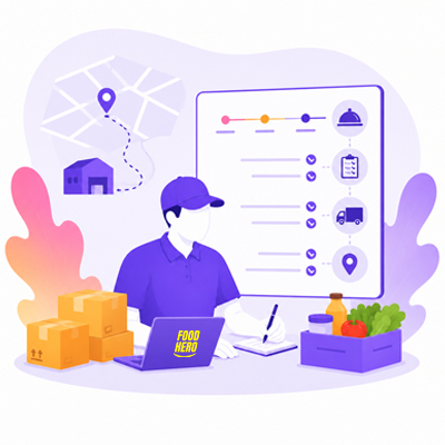 Step 2 – Menu and logistics setup for Food Hero Group delivery kitchens